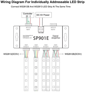 Контроллер SP901E и т. Д. SPI усилитель сигнала ретранслятор для цифровой светодиодной полосы WS2812B ws2811программируемая светодиодная матричная панель - Product Image 6