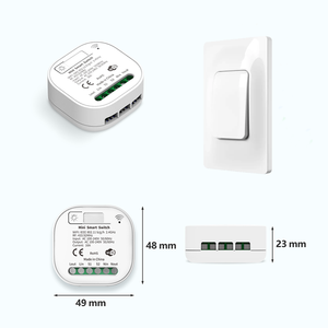 Juego de interruptor inteligente Tuya, controlador remoto inalámbrico WiFi, temporizador, sin batería, paneles de pared, interruptor de luz, funciona con interruptor de Sensor Alexa