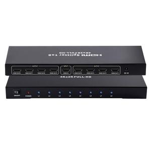 Divisor HDMI 4K, 8 puertos, 1 en 8 salidas, amplificador distribuidor de Audio y vídeo con cargador, compatible con Full HD 3D - Product Image 1