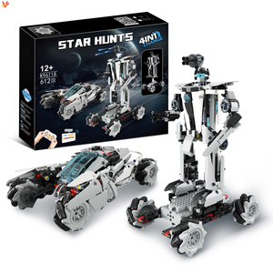 4-in-1 DIY Electric RC Robot &amp; Stunt Car Set STEM-Based <strong>Programming</strong> Building Blocks Educational and Construction Toy - Product Image 1