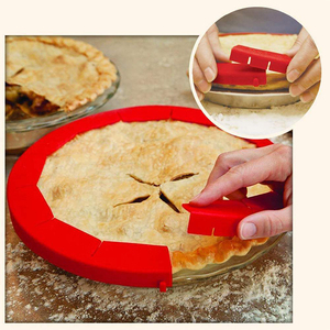 Ayarlanabilir silikon Mini fırında kabuk koruyucu Set yeni tasarım pasta kabuk kalkan ticari gıda pişirme kek araçları için alıcılar için - Product Image 4