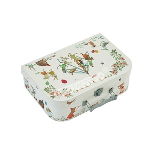 Juego de embalaje de regalo de Navidad Maleta de cartón de papel impresa personalizada Cajas de regalo anidadas en blanco con asa - Product Image 4