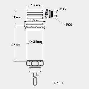 جهاز إرسال ضغط ودرجة حرارة مدمج 0-60Mpa RS485-20ma-20-20 ℃ مستشعر ضغط ودرجة حرارة مدمج - Product Image 4