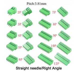 1 par KF2EDG 3,81mm PCB bloque de terminales de tornillo 2-12Pin enchufe macho hembra Pin conector de cable - Product Image 1