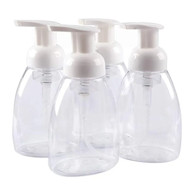 250Ml 300Ml Ovale Transparante Plastic Zeep Schuim Pomp Fles Shampoo Plastic Pet Fles