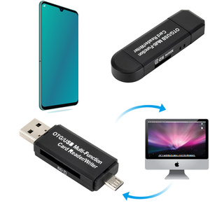 适用于Android手机平板电脑的sd卡读卡器微型USB OTG至USB 2.0适配器存储卡读卡器 - Product Image 3