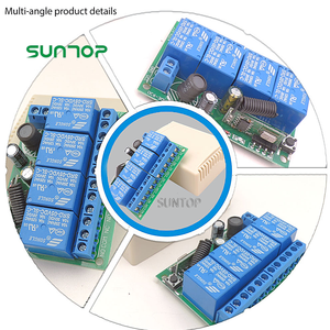 433MHz telecomando universale Wireless DC 6V 12V 24V 10A 4CH modulo ricevitore relè con trasmettitore a lungo raggio 1000m - Product Image 2