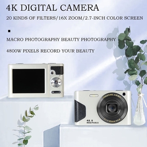 กล้องดิจิตอล C8 4K 2.7นิ้วหน้าจอ LCD HD กล้องย้อนยุครุ่น: 30W รุ่นมาตรฐานสีดำ - Product Image 2