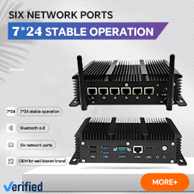 MeegopadインダストリアルミニコンピュータFanless 6 LANS Intel Celeron J1900 Core I3 I5 I7 CPU 32GB DDR4 7*24時間使用ファイアウォール4GB WIFI - Product Image 2