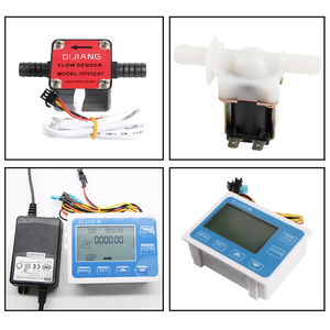 DN10 Controlador cuantitativo de flujo Instrumento Pantalla LED 3/8 \ "12,5mm Sensores de engranajes de plástico 12mm Válvula solenoide para agua OEM - Product Image 6