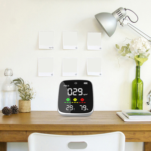จอภาพ PM2.5 แบบเรียลไทม์ 3-in-1 มินิเดสก์ท็อปเครื่องตรวจจับสภาพแวดล้อมภายในบ้านเครื่องวัด PM2.5 ในร่ม - Product Image 5
