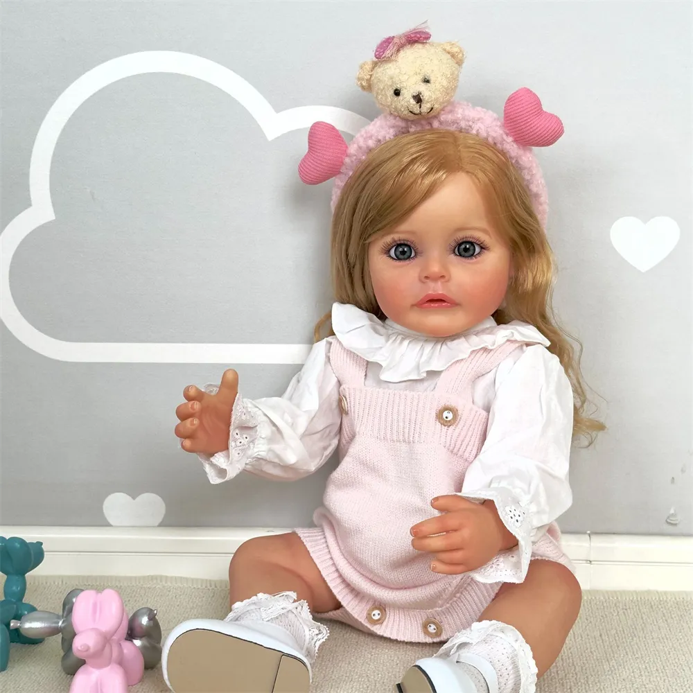 ของขวัญสุดสร้างสรรค์55cm ซิลิโคนนิ่มไวนิลแขนตุ๊กตาเหมือนจริงของเด็กผู้หญิงของเล่นตุ๊กตาทารกจริง