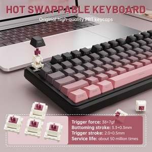 Attack Shark X98Pro Blueberry AXIS lado grabado teclas lado grabado con pantalla Bluetooth Teclado mecánico para juegos personalizado