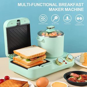 <span class=keywords><strong>3</strong></span> in1朝食機多機能サンドイッチ機ステーキフライ機は蒸しパン目玉焼きパンケーキを作ることができます