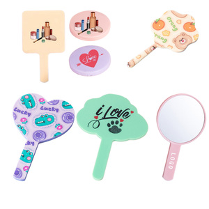 2025标签标志ABS塑料小紧凑型手持方形化妆镜定制女性化妆镜 - Product Image 4