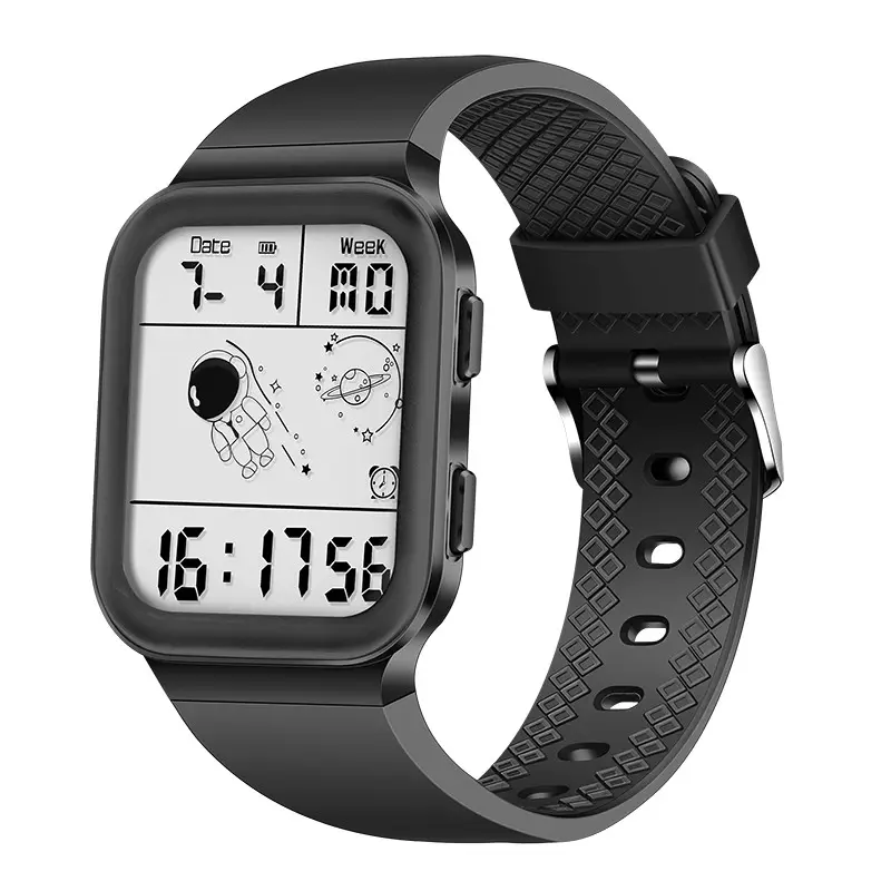 LIGE LED Digital Shock Montre-bracelet électronique analogique à quartz noir et or pour hommes Montres de sport en plastique étanches style G pour hommes