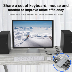 A108 8K 60Hz 4K 144Hz <strong>2</strong> Port <strong>KVM</strong> <strong>Switch</strong> 2x1 DP <strong>2</strong>.<strong>1</strong> Switcher <strong>2</strong> <strong>Input</strong> <strong>1</strong> <strong>Output</strong> Support Led Indicator <strong>2</strong> in <strong>1</strong> Out USB 3.0 <strong>KVM</strong> <strong>Switch</strong>