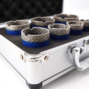 Vacuum Brazed Drilling Core Bits Diamond <strong>Hole</strong> Saw Cutter with 2 105mm X Mesh Turbo Diamond Saw Blade