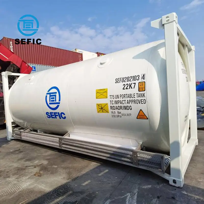 공장 직접 판매 극저온 액체 산소/질소/아르곤/LPG/LNG ISO T75 탱크 컨테이너