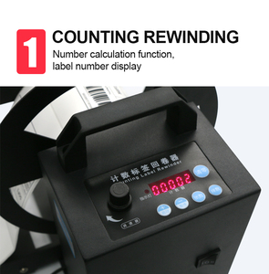 Rebobinadora de etiquetas con contador, máquina contadora rebobinadora de etiquetas de 150mm, máquina contadora rebobinadora de etiquetas de mm
