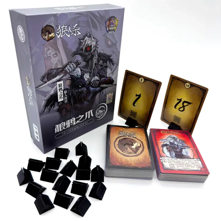 Senfutong Factory Custom Anime Thickened TR 3D Demon Slayer Guía de afirmación positiva Gold Edge Tarot Cards
