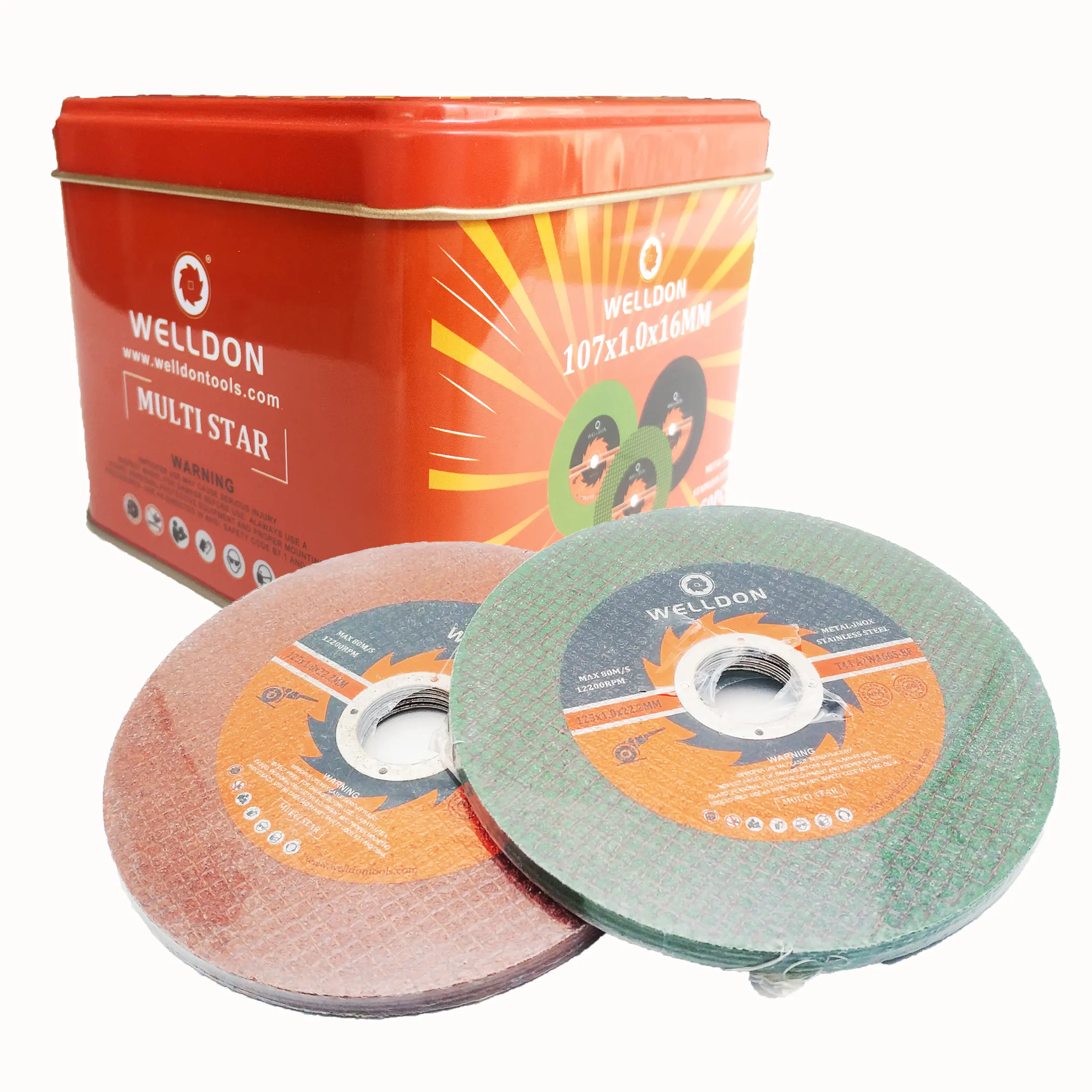 Welldon 4" 107X1X16Mm Thin Inox Iron Rail Abra Abrasive Metal Cut Off Cutting Disc Wheel Disk Size 1Mm Wd
