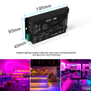 Новейший 4-канальный dmx светодиодный контроллер RGB постоянного напряжения dmx512 rdm dmx pwm dmx rdm декодер для светодиодной ленты - Product Image 2