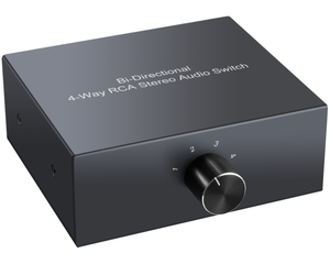 4 Way Bi-Directional RCA Stereo <strong>Audio</strong> <strong>Switch</strong> 1 in 4 Out or 4 in 1 Out L/R Jack Sound Channel RCA <strong>Audio</strong> Switcher Selector - Product Image 1