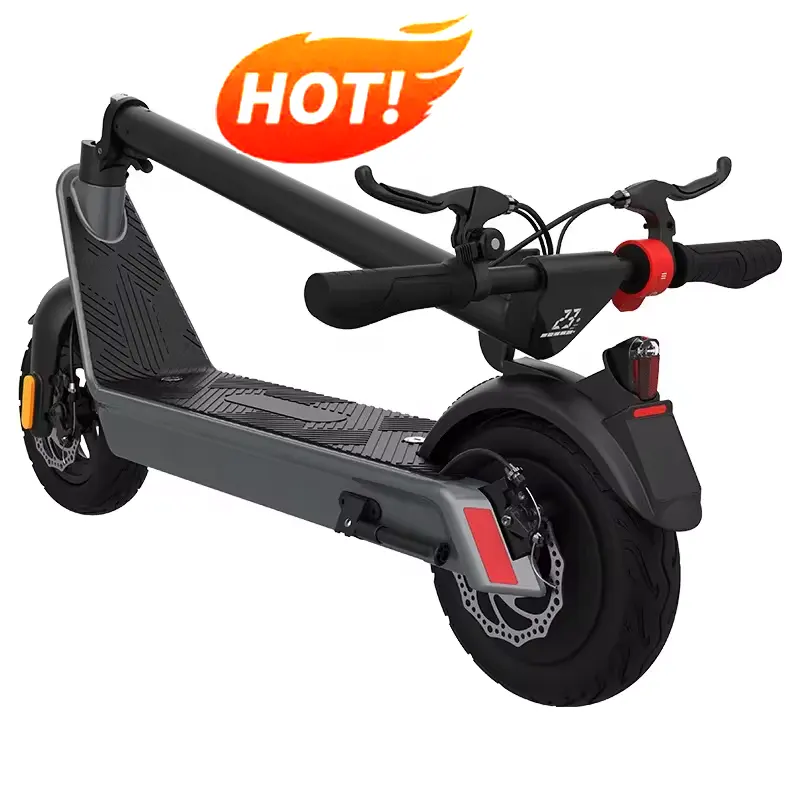 NEW 36V10.4Ah 500W Motor 100 Miles Range 40 MPH Speed 10" Solid Tires Dual Suspensions UL Certified Folding Electric Scooter