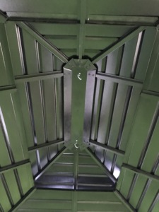 3X3.65X2.75M Double Topped Horizontal <strong>Lines</strong> Steel Sheet <strong>Gazebo</strong> for Garden Aluminum Tube <strong>Gazebo</strong> With Metal Roof - Product Image 5