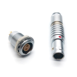Factory Selling <strong>FGG</strong> 0B 302 CLAD 2 Pin Circular Push Pull Male Plug Metal Connector for Camera - Product Image 1