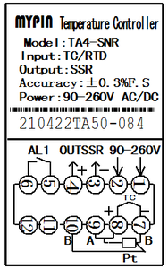 Mypin(TA4-SNR) PID出力デジタル温度計、倉庫一定温度コントローラー温度 - Product Image 5