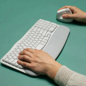 Para teclas de onda Logitech, teclado ergonómico, soporte de inclinación de 4 °, almohadilla suave, reposamanos, USB, conecta 3 dispositivos simultáneamente para escritorio U - Product Image 3