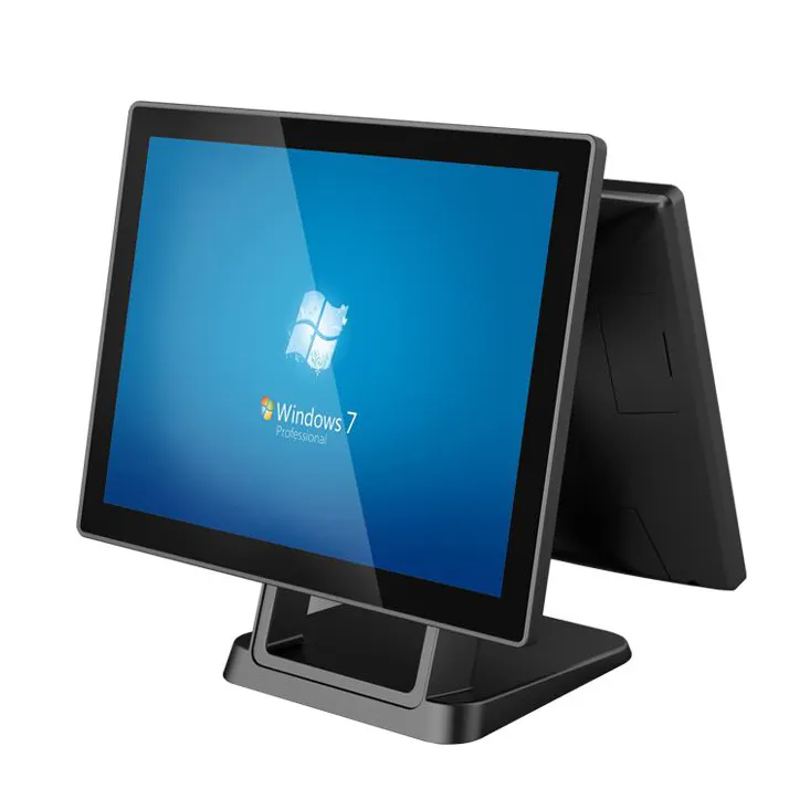 Trung Quốc Nhà máy sản xuất tất cả-trong-một hệ thống POS Màn hình Kép 15 inch Windows 10 máy tính tiền