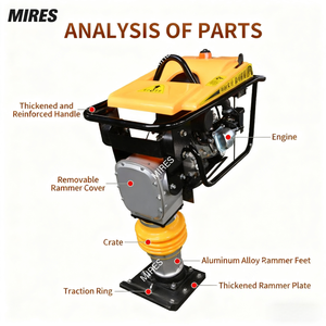 Đất Máy đầm máy xây dựng đường bộ thiết bị rung nhỏ gọn Tamper rammer Xăng Jumper rammer - Product Image 4