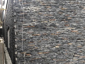 Schwarze Schiefers tein fliesen verkleidung Stein außenwand verkleidung