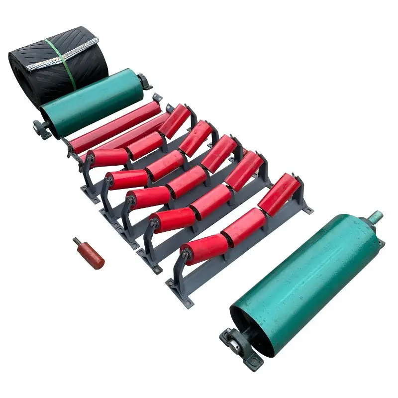 Heavy Industry Belt Conveyor Carrier Roller Rubber Mining Belt Conveyor Roller Idler