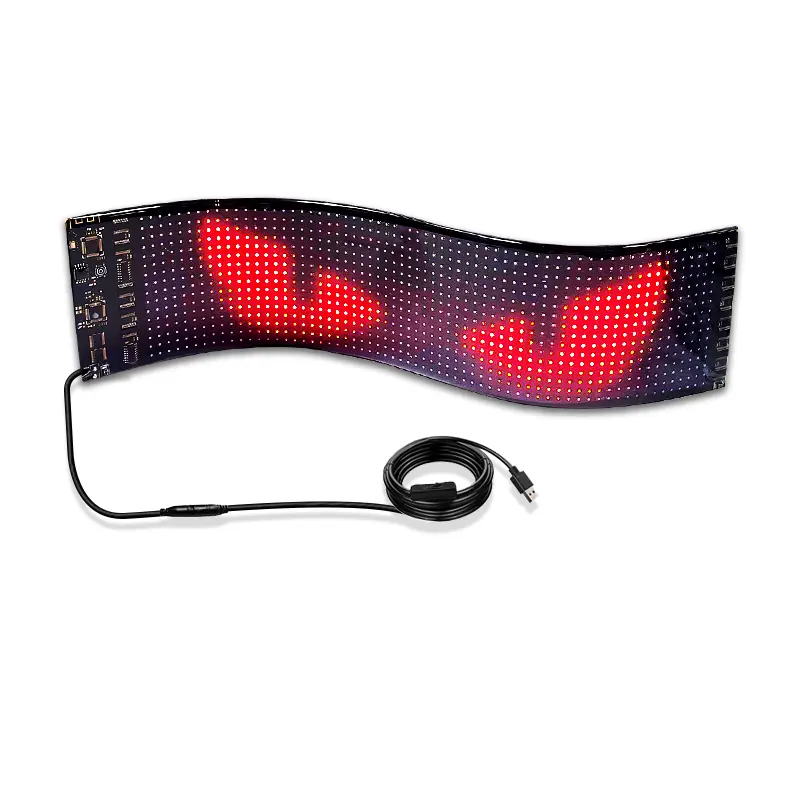 Pantalla LED Flexible programable, desplazamiento de coche, publicidad, Mensaje, pantalla LED plegable, tablero de letrero, PANEL LED DE PIXEL PERSONALIZADO