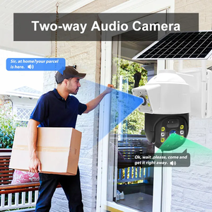 Outdoor 4G Solar Dome <strong>Camera</strong> <strong>with</strong> Infrared Night Vision Audible Alarm <strong>and</strong> Loop Video Recording CMOS <strong>Sensor</strong> - Product Image 2