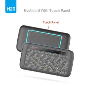 H20 Mini teclado inalámbrico retroiluminación Touchpad Air Mouse IR Leaning Control remoto para Android Box Smart TV Windows - Product Image 3