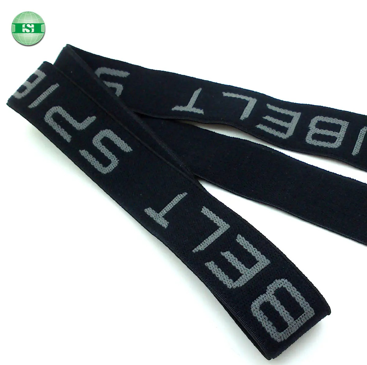 Cintura elástica de punto personalizada con el nombre de su empresa, logo en relieve para ropa interior