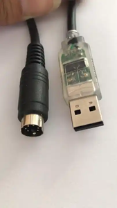 RS232 8Pin Mini Din FTDI USB PLC programlama kablosu adaptörü seri dönüştürücü radyoda COM veya PC soketi