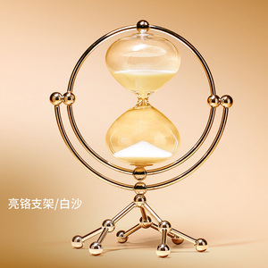 Dropshiping đồng hồ cát hẹn giờ kim loại đồng hồ cát đồng hồ giờ đồng hồ cát thủy tinh cho Máy tính để bàn trang trí - Product Image 4