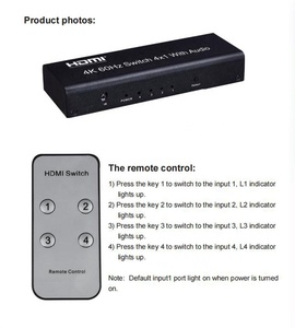 Xput-interruptor HDMI 4x1 4K 60Hz HDMI 4 a 1, 4 en 1, conmutador de salida 4x1 con Audio - Product Image 6