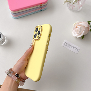 Tombul popsicle kabuk iPhone 16 15 için promax düz renk anti-sonbahar TPU koruyucu kapak elektroliz kamera çerçeve - Product Image 6