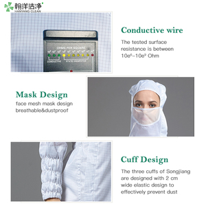 Capuche attachée taille personnalisée stérile confortable lavable autoclavable antistatique niveau B protection contre les éclaboussures pour salle blanche - Product Image 3