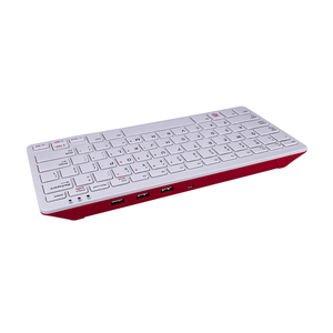 Offizielle Raspberry Pi Tastatur und Hub für Raspberry Pi 4 / 3 / 2, Offizielle Raspberry Pi Maus rot / weiß