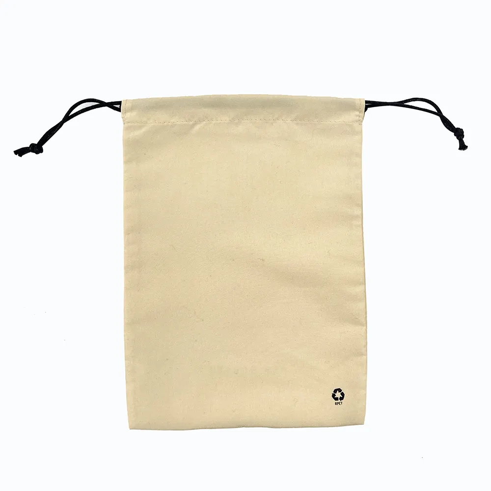 Sacchetti d'imballaggio dei gioielli del regalo del sacchetto del cordone della tela di cotone media Beige