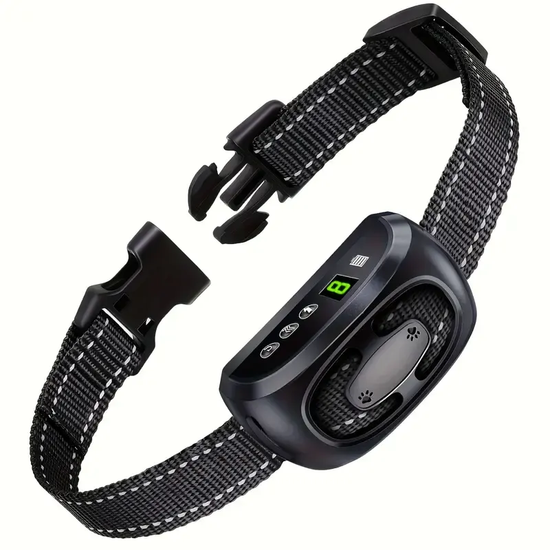 Novos Produtos Pet Dog Barking Control Devices Vibração Choque Som Impermeável Dog Anti Bark Collar