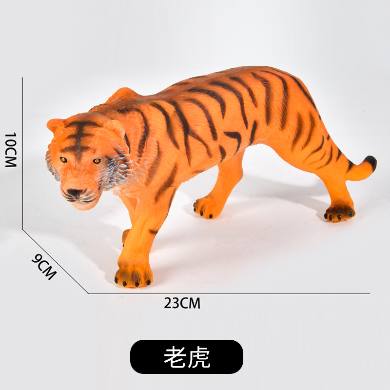 Tigre de algodón relleno de vinilo (con etiqueta + embalaje en bolsa de PE)